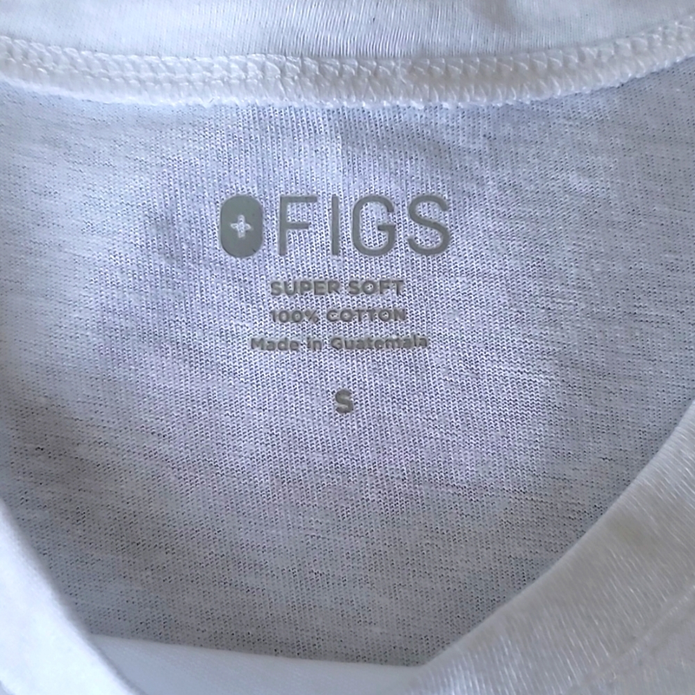 Figs 'Awesome Humans #wearfigs' Graphic Long Sleeve Size Small Color White NEW - Picture 8 of 8